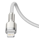 Кабель Baseus Cafule metal Type-C to Lightning PD 20W 1M Білий (CATLJK-A02) - Зображення 6