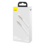Кабель Baseus Cafule metal Type-C to Lightning PD 20W 1M Білий (CATLJK-A02) - Зображення 7