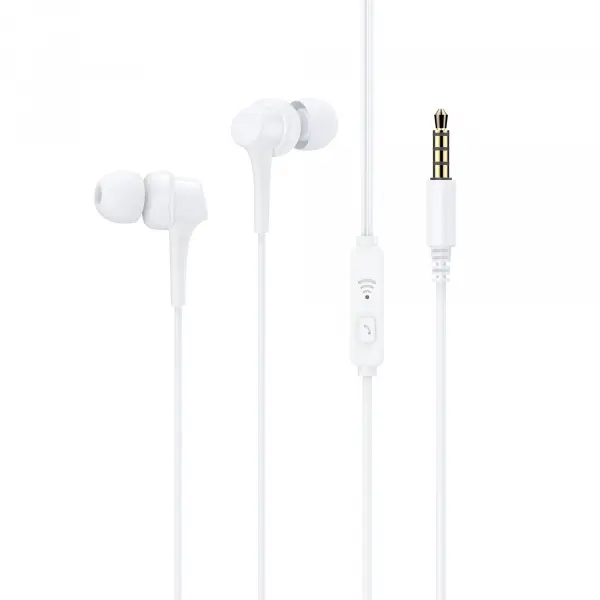 Вакуумні навушники з мікрофоном HAVIT HV-E330P White