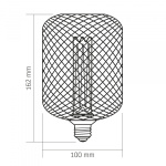 LED лампа VIDEX Filament VL-DWMC100162 4W E27 1800K White Chainmail style - Зображення 3