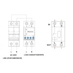 Реле контролю напруги та струму RKV 2P 40A АСКО - Зображення 2