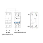Реле контролю напруги та струму RKV 2P 63A АСКО - Зображення 2