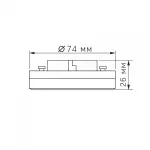 LED лампа VIDEX GX53 8W 3000K 220V - Зображення 6