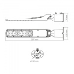 LED ліхтар вуличний VIDEX IP65 SLE18 50W 5000Lm 5000K 220V - Зображення 8