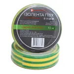 Ізоляційна стрічка  Soft Flex жовто-зелена 10 м