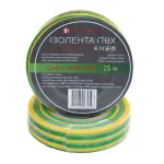 Ізоляційна стрічка  Soft Flex жовто-зелена 25 м