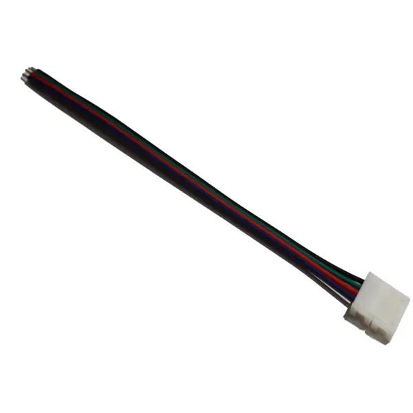 Конектор 10мм 2 затискача-провід 4pin (RGB)