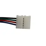 Конектор 10мм затискач-провід 4pin (RGB) - Зображення 2