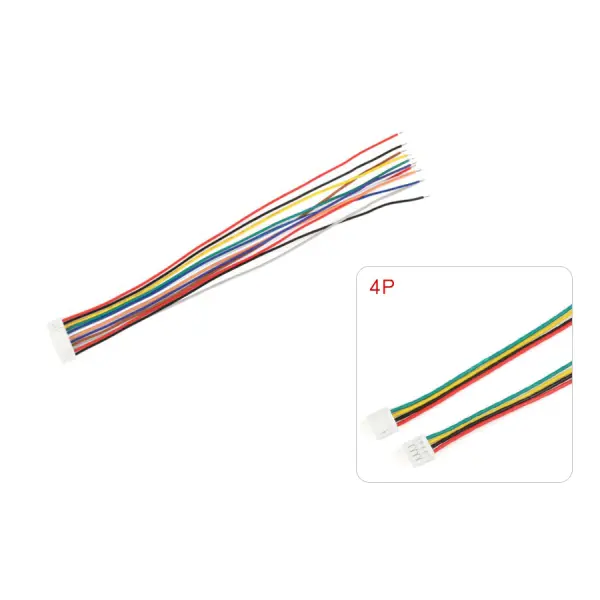 50 шт - Кабель 15см з одним конектором Micro JST GH 1.25мм F (4 pin)