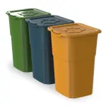 Набір сміттєвих баків ECO 3 зелений, синій, жовтий - Зображення 2