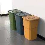 Набір сміттєвих баків ECO 3 зелений, синій, жовтий - Зображення 3