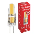10 штук Світлодіодних ламп економок, енергозберігаюча LED лампа D9.6×H35 мм VARGO G4, 3.5W, 6500K, AC-DC12V (Світлодіодні ЛЕД лампочки) - Зображення 2