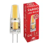 10 штук Світлодіодних ламп економок, енергозберігаюча LED лампа D9.6×H35 мм VARGO G4, 3.5W, 6500K, AC-DC12V (Світлодіодні ЛЕД лампочки) - Зображення 2