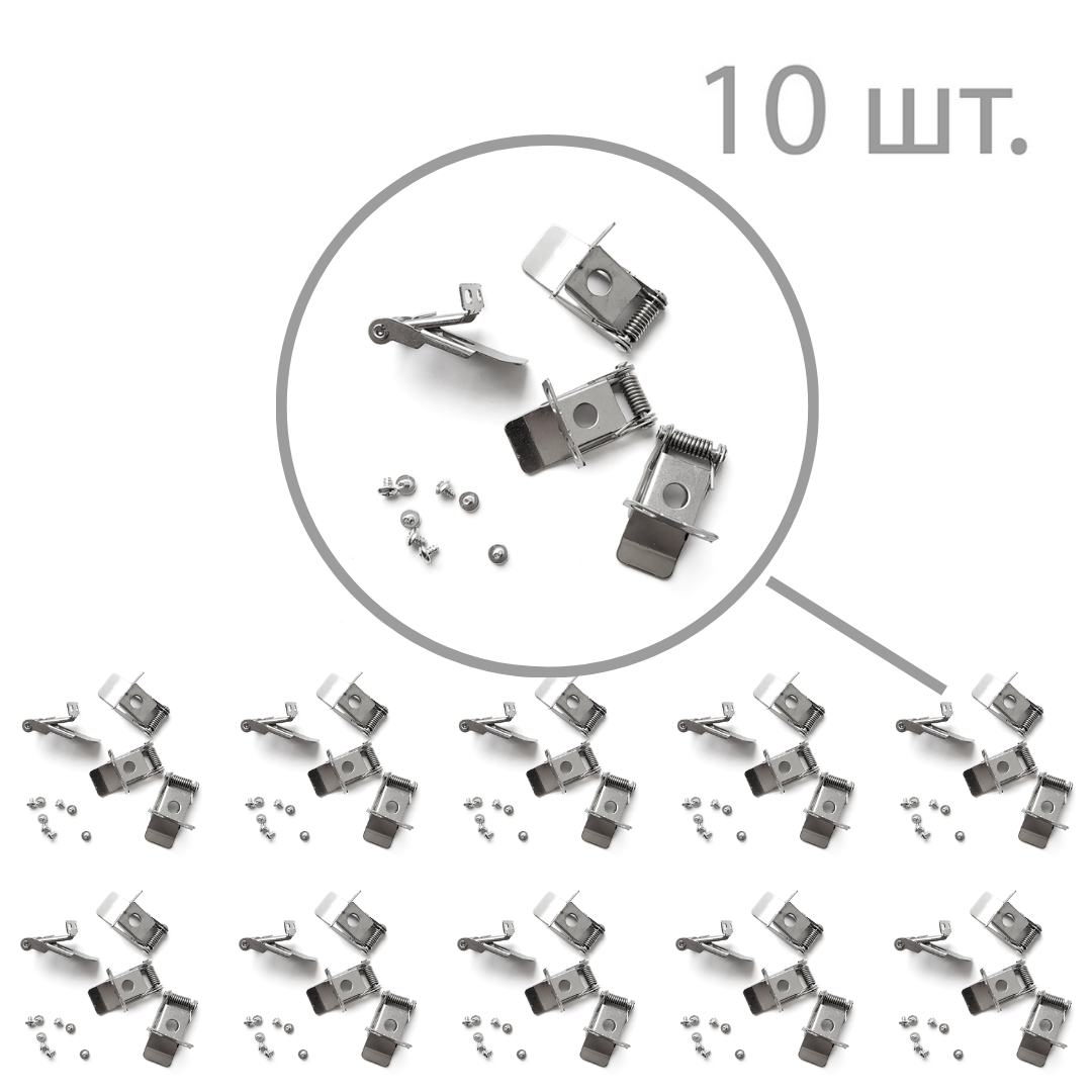 6455_97ca4b3aba3453d4681610335b7b4a60.png 10 штук комплектів Кліпс для 10 штук світлодіодних панелей VARGO розміром 595*595 мм. (V-117932) - Зображення 1