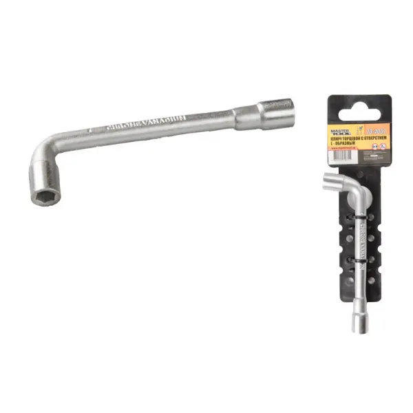 Ключ торцевий з отвором L-подібний MASTERTOOL 7 мм CRV 73-4007