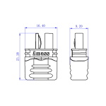 50 шт - Конектори AMASS T Plug Male - Зображення 2