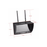 Дисплей FPV 7" Readytosky 800x480 DVR Diversity 5.8 ГГц без синього екрану з акумулятором. - Зображення 6
