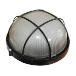 Світильник НПП1102-100W-E27-IP65 коло чорний з решіткою TNSy