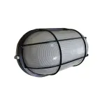 Світильник НПП1202-100W-E27-IP65 овал чорний з решіткою TNSy - Зображення 3
