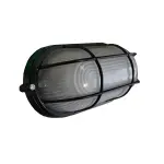 Світильник НПП1402-60W-E27-IP65 овал чорний з решіткою TNSy - Зображення 3