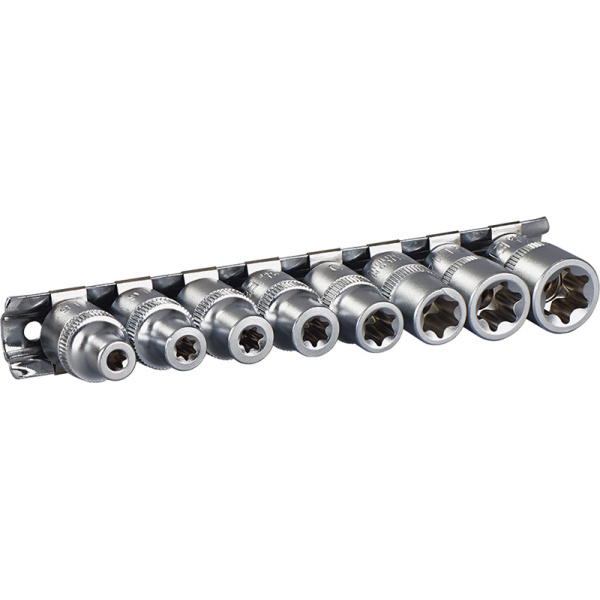 58-350 - Набір головок TORX CRV 3/8, 8шт (E5-E16) Miol