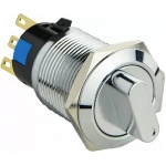 TY 19C-X11/3 Кнопка металева поворотна 3-х поз 2NO+2NC.