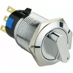 TY 19C-X11/3 Кнопка металева поворотна 3-х поз 2NO+2NC.