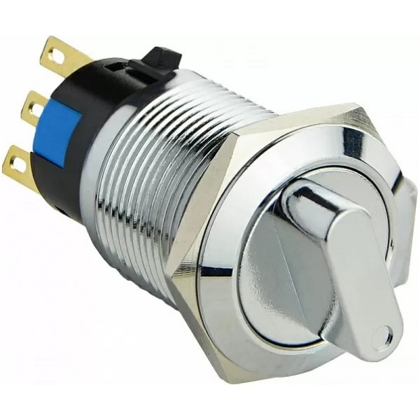 TY 19C-X11/3 Кнопка металева поворотна 3-х поз 2NO+2NC.