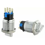 TY 19C-X11/3 Кнопка металева поворотна 3-х поз 2NO+2NC. - Зображення 3