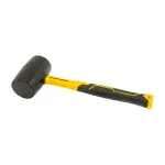 Киянка гумова MASTERTOOL 57 мм 450 г фібергласова ручка чорна 02-2302