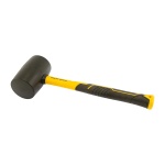 Киянка гумова MASTERTOOL 66 мм 680 г фібергласова ручка чорна 02-2303