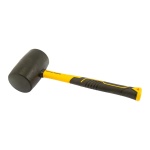 Киянка гумова MASTERTOOL 72 мм 900 г фібергласова ручка чорна 02-2304