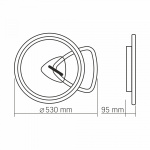 LED світильник функціональний VIDEX DECORA 52W VL-CLD-993-BSL - Зображення 3