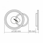 LED світильник функціональний VIDEX DECORA 52W VL-CLD-992-BSL - Зображення 3