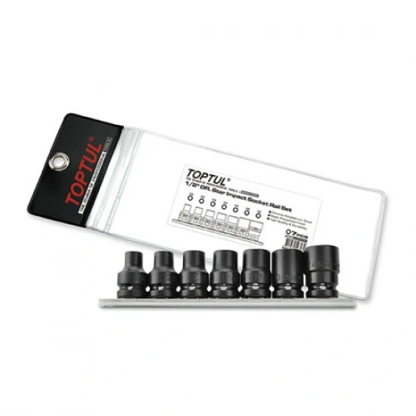 Набір головок ударних TORX 1/2" E10-E24 7од. (зірка Давида) TOPTUL GDAG0701