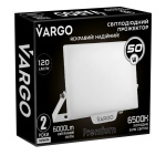 LED Прожектор VARGO Premium 50W, 6000lm, 120lm/w, IC Driver, 2 роки гарантія, білий (118922)