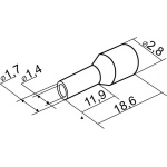 Наконечники трубчасті НТ 1,0-12 жовті (100 шт.) - Зображення 3