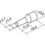 Наконечники трубчасті НТ 1,0-12 жовті (100 шт.) - Зображення 3