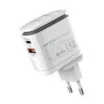 Зарядка для телефона LogicPower 25W (Type-C+USB) QC3.0 PD + кабель (Type-C to Type-C) 25WCH