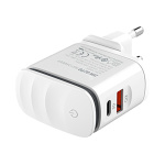 Зарядка для телефона LogicPower 25W (Type-C+USB) QC3.0 PD + кабель (Type-C to Type-C) 25WCH - Зображення 2