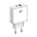 Зарядка для телефону LogicPower 45W (Type-C+USB) QC + кабель (Type-C to Type-C) 45WCH