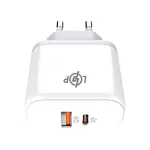 Зарядка для телефону LogicPower 45W (Type-C+USB) QC + кабель (Type-C to Type-C) 45WCH - Зображення 2