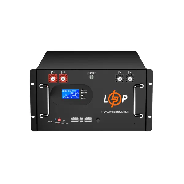 Акумулятор LP LiFePO4 51,2V - 230 Ah (11776Wh) (Smart BMS 200A) с LCD RM AB RS485/CAN