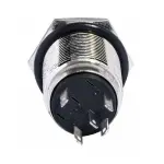 TYJ 16-261 Кнопка металева плоска з підсвічуванням, 1NO+1NC, червона 220V. - Зображення 2