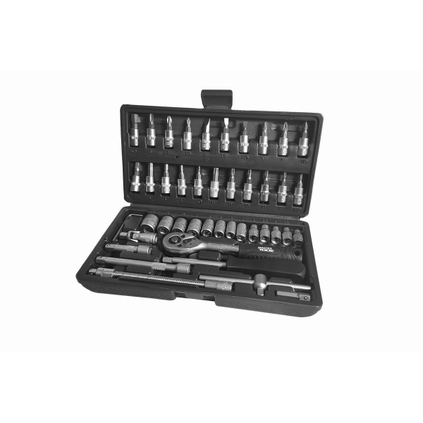 Набір інструментів MASTERTOOL ¼" 46 шт 4-14 мм кейс 78-6046