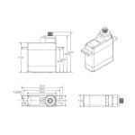 Сервопривід мікро 8.5г Corona DS843MG 4.8кг/0.10сек/6.0В 23x9x23мм - Зображення 4