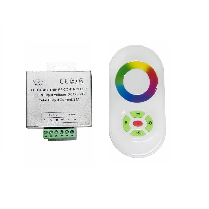 EH-CNTRL-RGBW.jpg RGB контролер 24A із радіокеруванням RF білий - Зображення 1