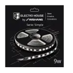 LED стрічка 9Вт 24В SMD2835 120 діодів, 900 Лм , теплий білий 3000K, серія Simple Electro House by Rishang