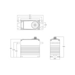 Сервопривід стандарт 78г Power HD GTS-7 HV BL 70кг/0.1сек/8.4В з вологозахистом - Зображення 4