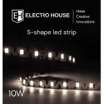LED стрічка  10Вт 12В SMD2835 120 діодів, холодний білий 6500К, серія S-Shape, гарантія 3 роки